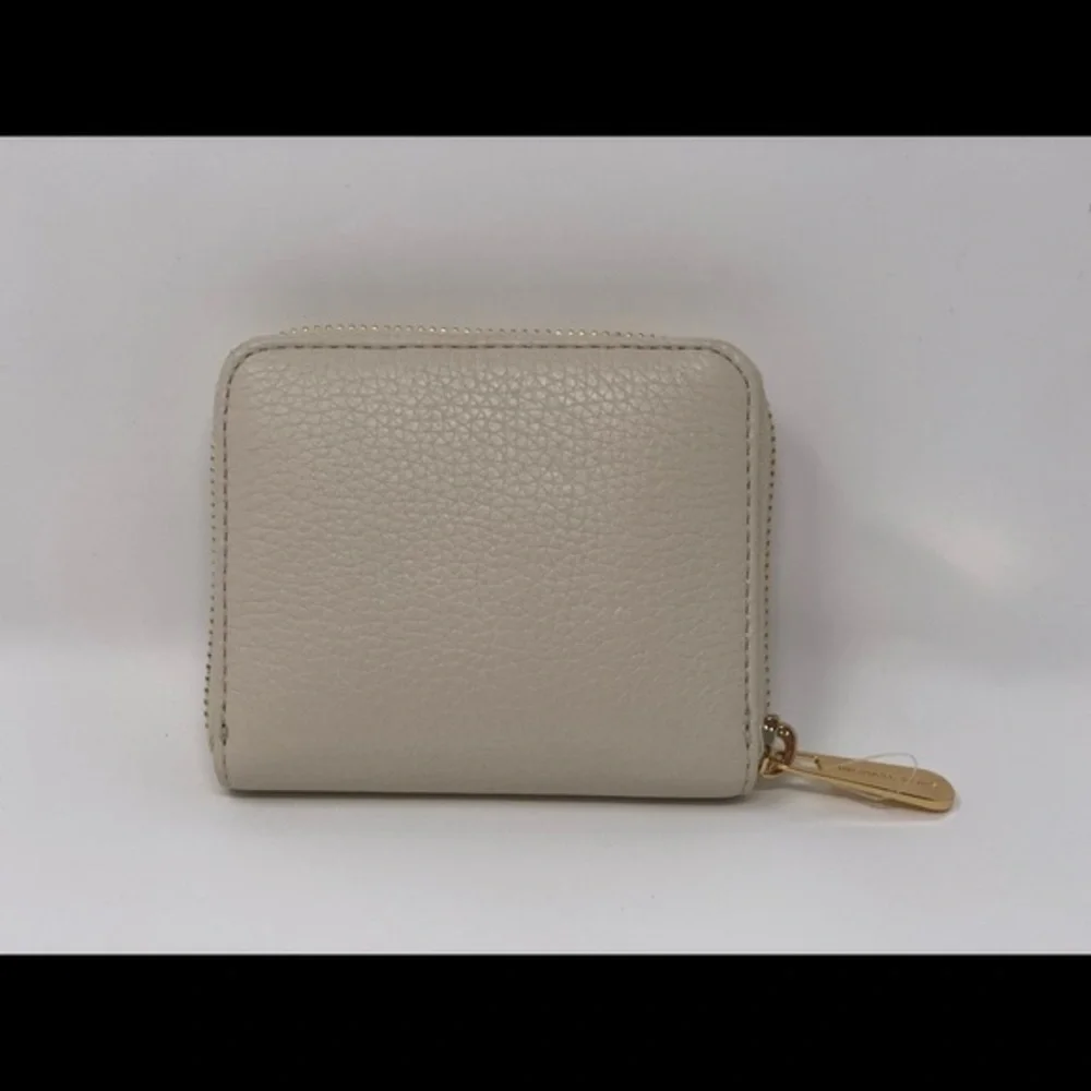 Michael kors small zipper wallet coin purse ECRU